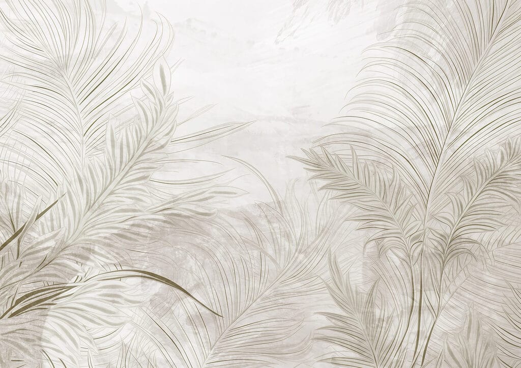 Fond blanc avec des feuilles Fond blanc avec des feuilles