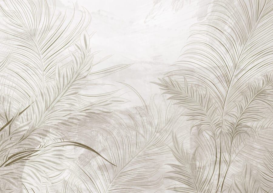 Fond blanc avec des feuilles Fond blanc avec des feuilles