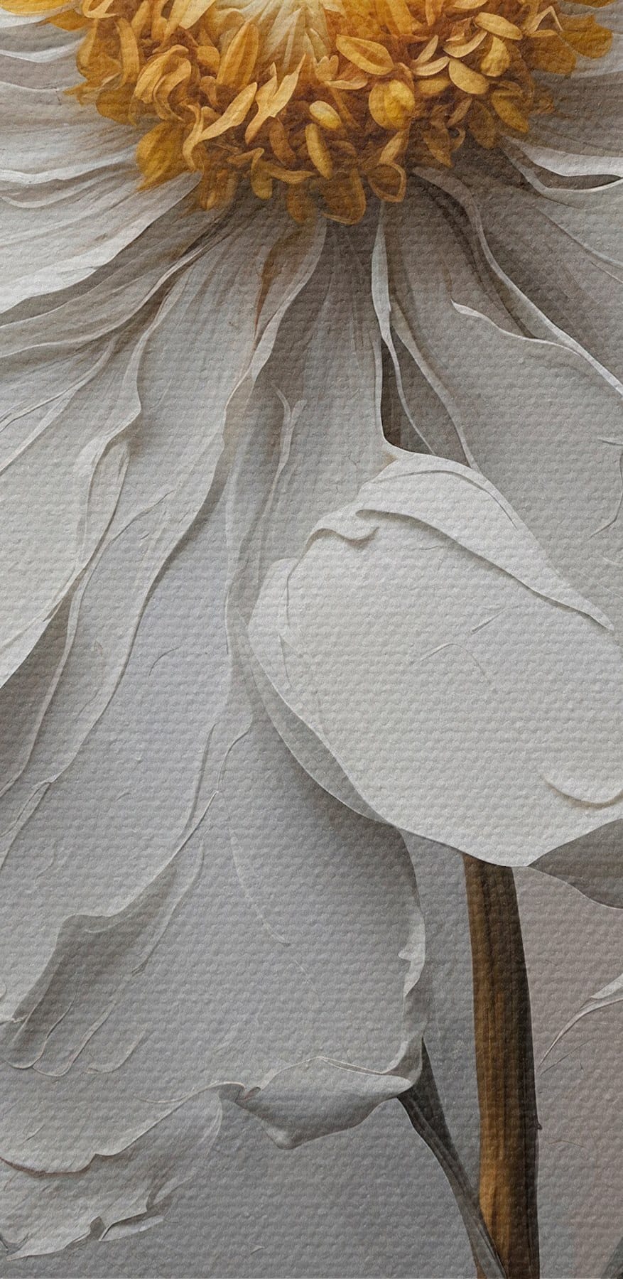 Fleur blanche avec un centre jaune