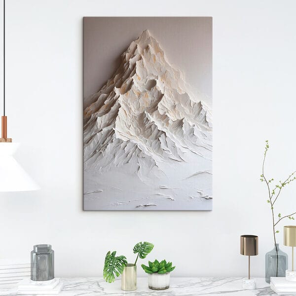 Montagne blanche avec de la neige Tableaux Montagne blanche avec de la neige