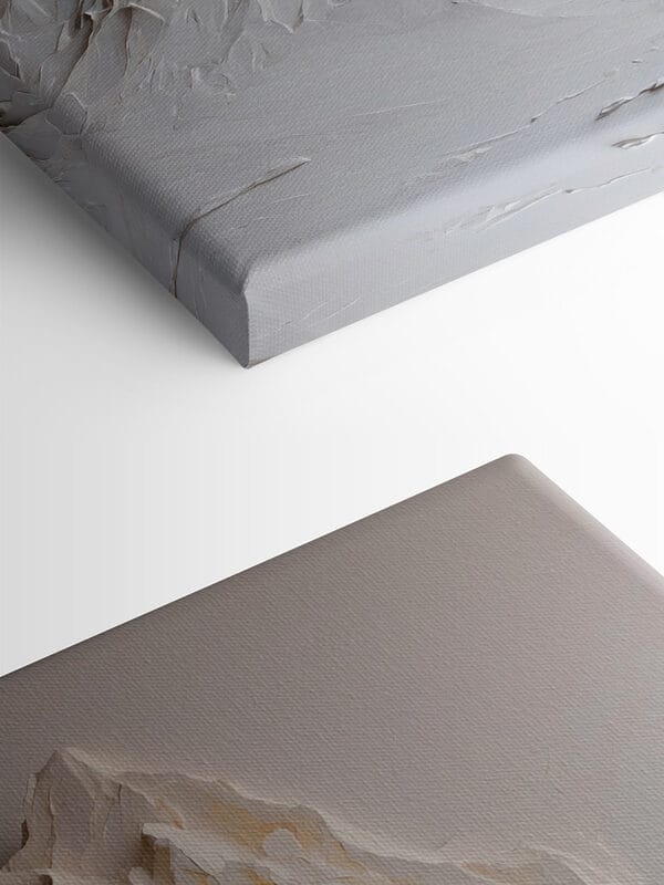 White mountain with snow