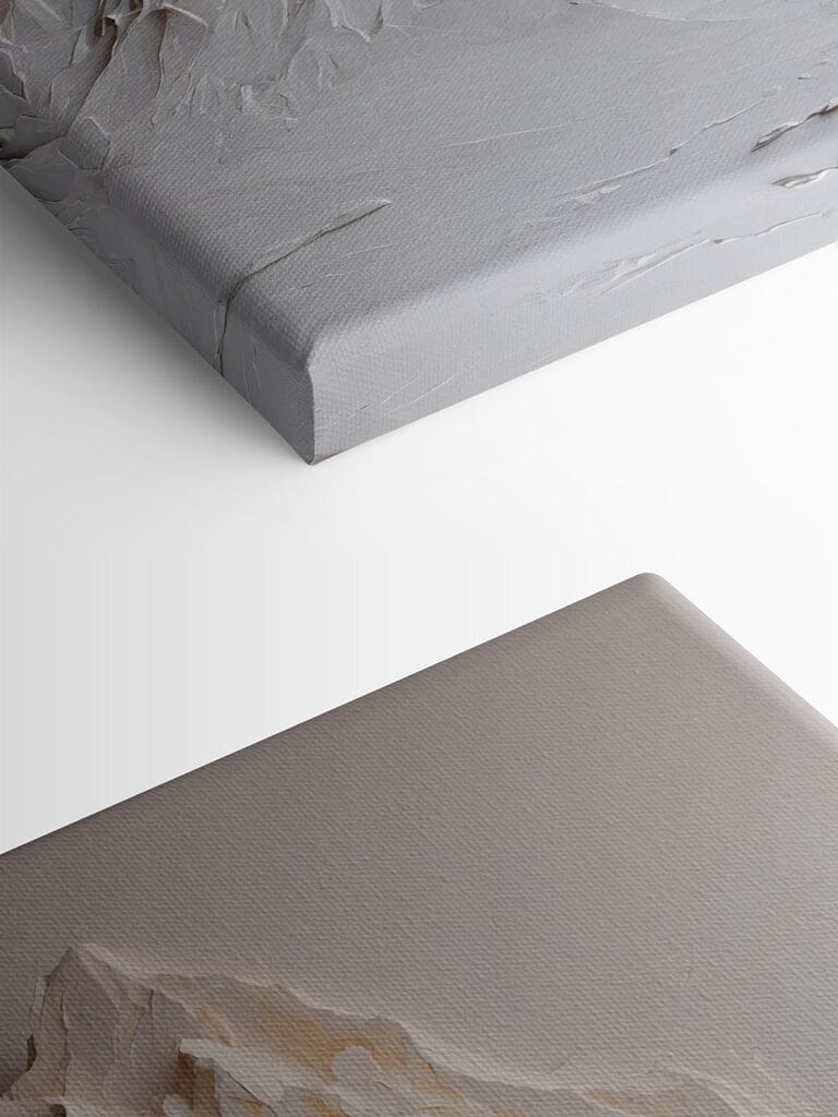 White mountain with snow