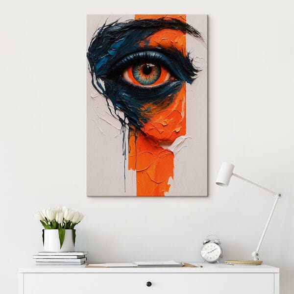 Peinture d'un œil avec de la peinture Peinture d'un œil avec de la peinture