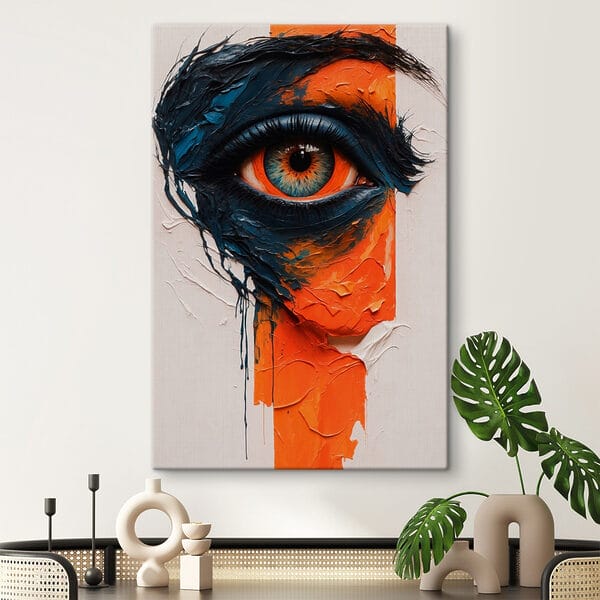 Peinture d'un œil avec de la peinture Peinture d'un œil avec de la peinture