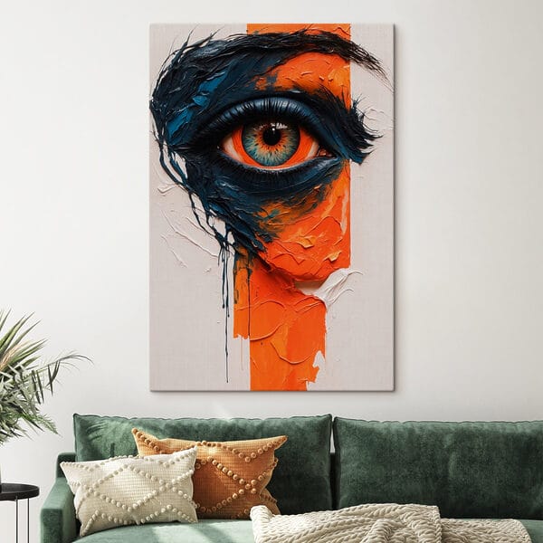 Peinture d'un œil avec de la peinture Peinture d'un œil avec de la peinture