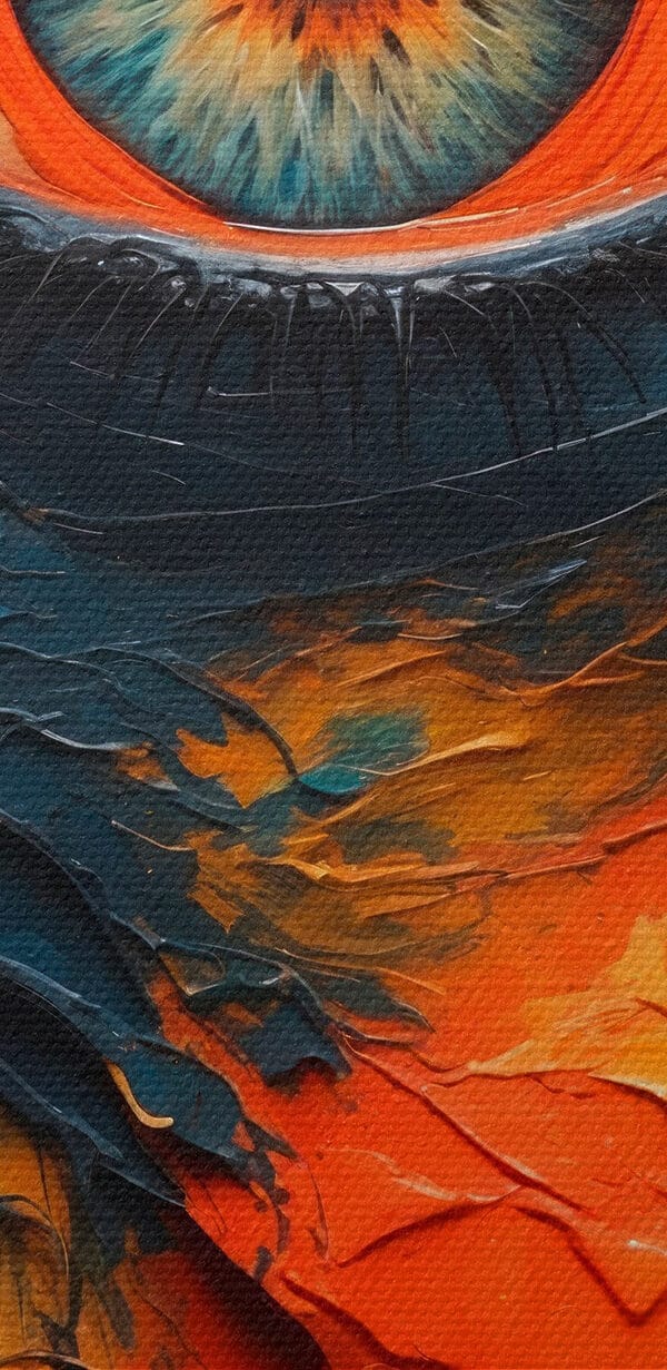 Peinture d'un œil avec de la peinture Peinture d'un œil avec de la peinture