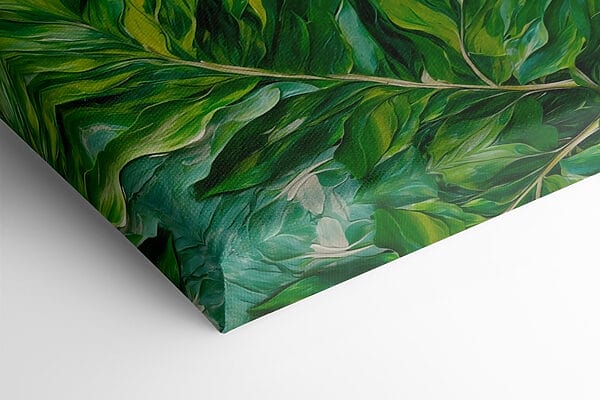 Peinture de feuilles sur une surface blanche Peinture de feuilles sur une surface blanche