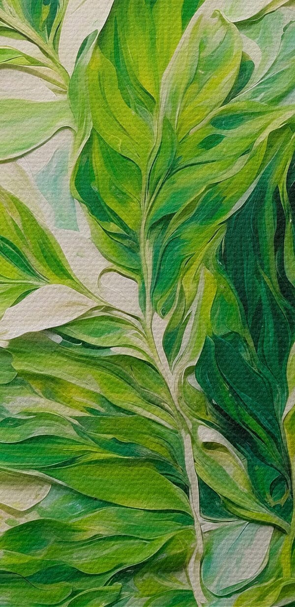 Peinture de feuilles sur une surface blanche Peinture de feuilles sur une surface blanche