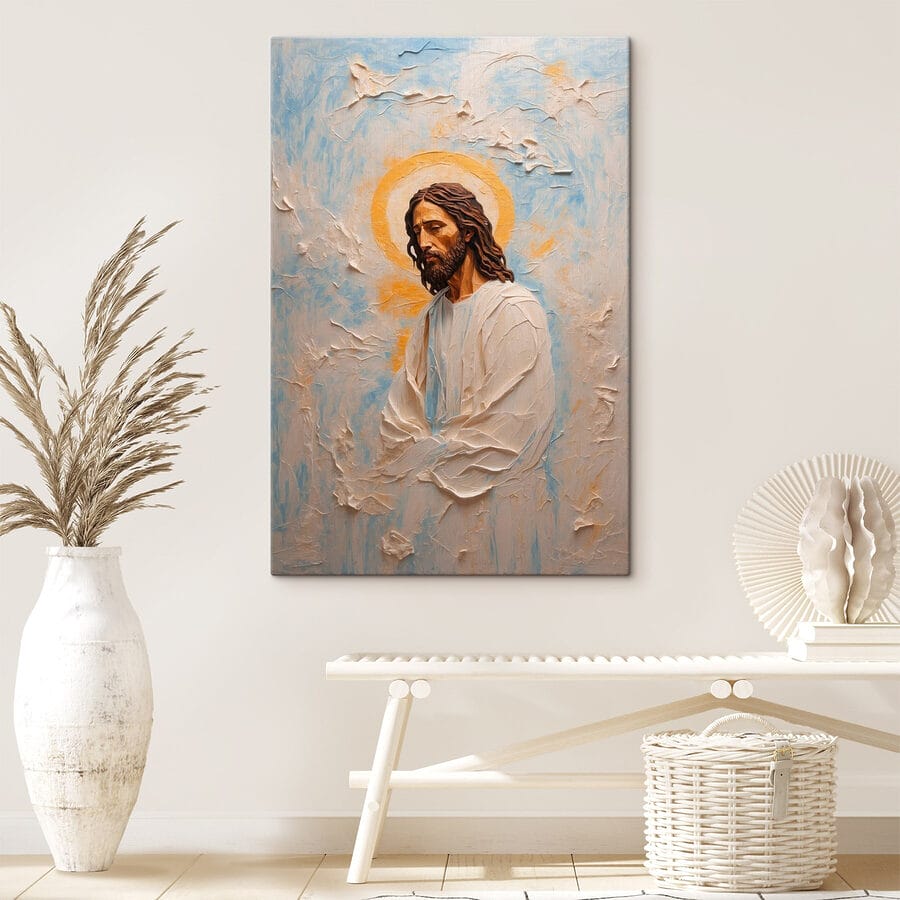 Peinture d'un homme aux cheveux longs et à la couronne Peinture d'un homme aux cheveux longs et à la couronne