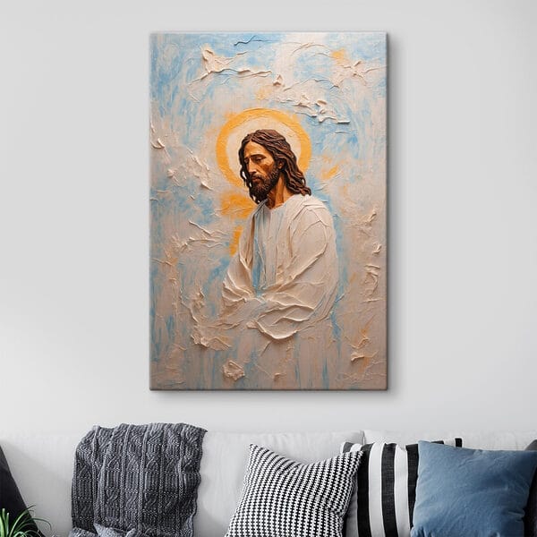Peinture d'un homme aux cheveux longs et à la couronne Peinture d'un homme aux cheveux longs et à la couronne