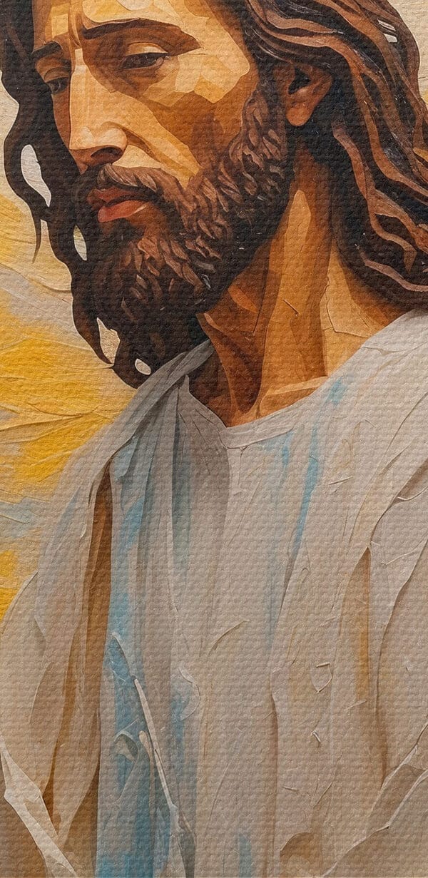 Peinture d'un homme aux cheveux longs et à la couronne Peinture d'un homme aux cheveux longs et à la couronne