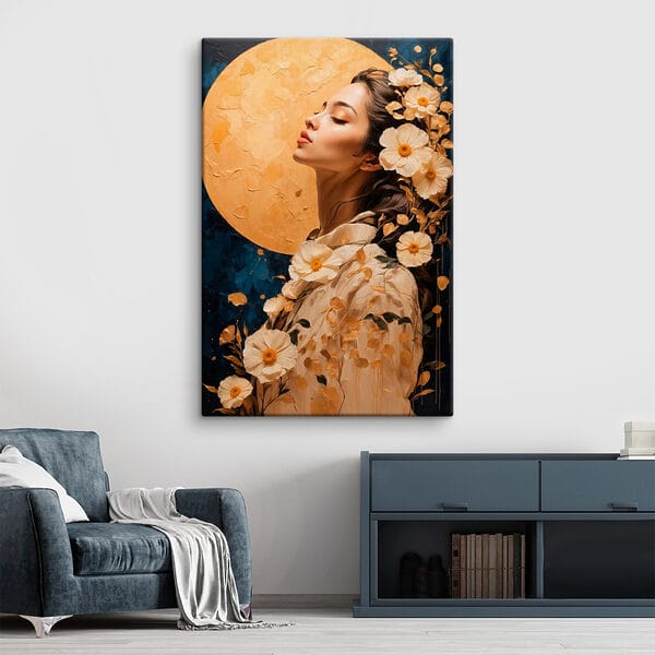 Femme avec des fleurs dans les cheveux Femme avec des fleurs dans les cheveux
