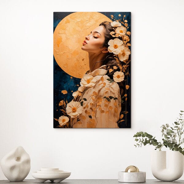 Femme avec des fleurs dans les cheveux Femme avec des fleurs dans les cheveux