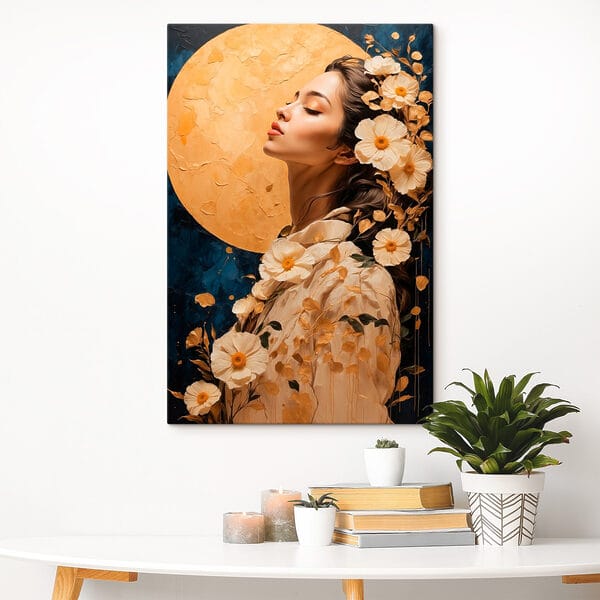Femme avec des fleurs dans les cheveux Femme avec des fleurs dans les cheveux