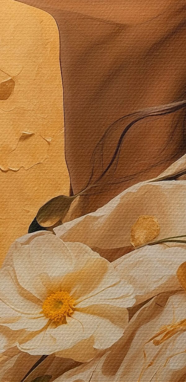 Femme avec des fleurs dans les cheveux Femme avec des fleurs dans les cheveux