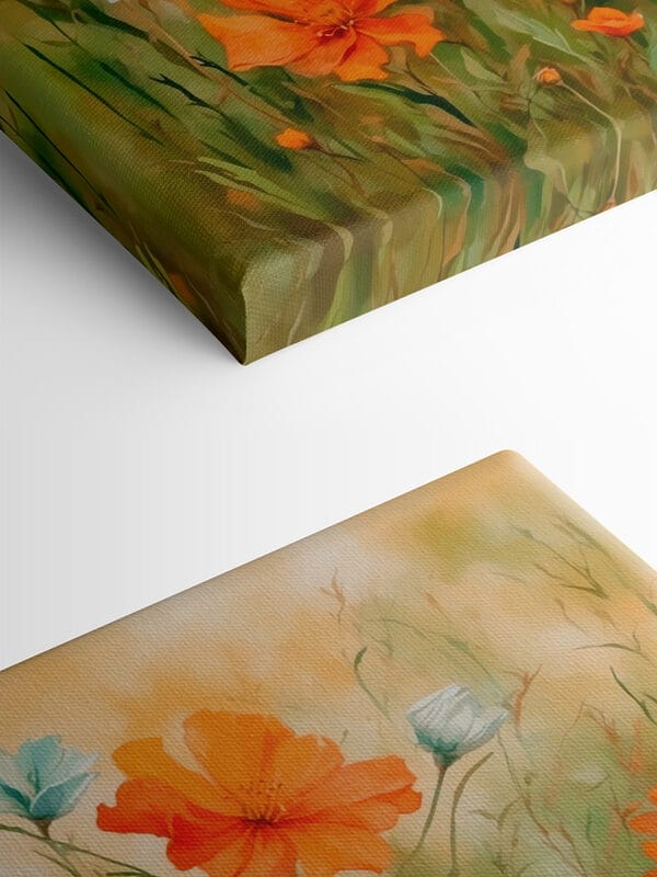 Peinture de fleurs orange et blanches Peinture de fleurs orange et blanches