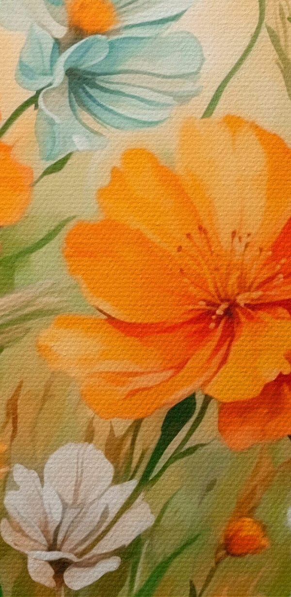 Peinture de fleurs orange et blanches Peinture de fleurs orange et blanches
