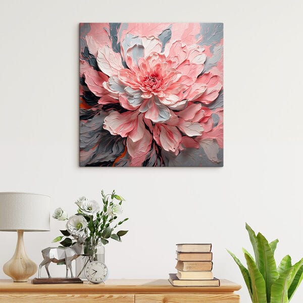 Fleur rose et grise Fleur rose et grise