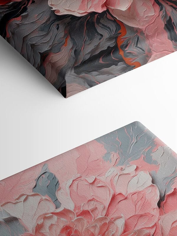 Fleur rose et grise Fleur rose et grise