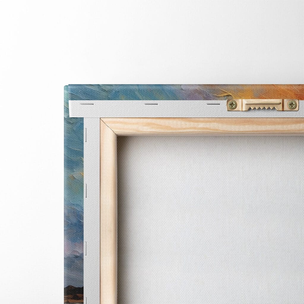 Painting of a sunset over a body of water