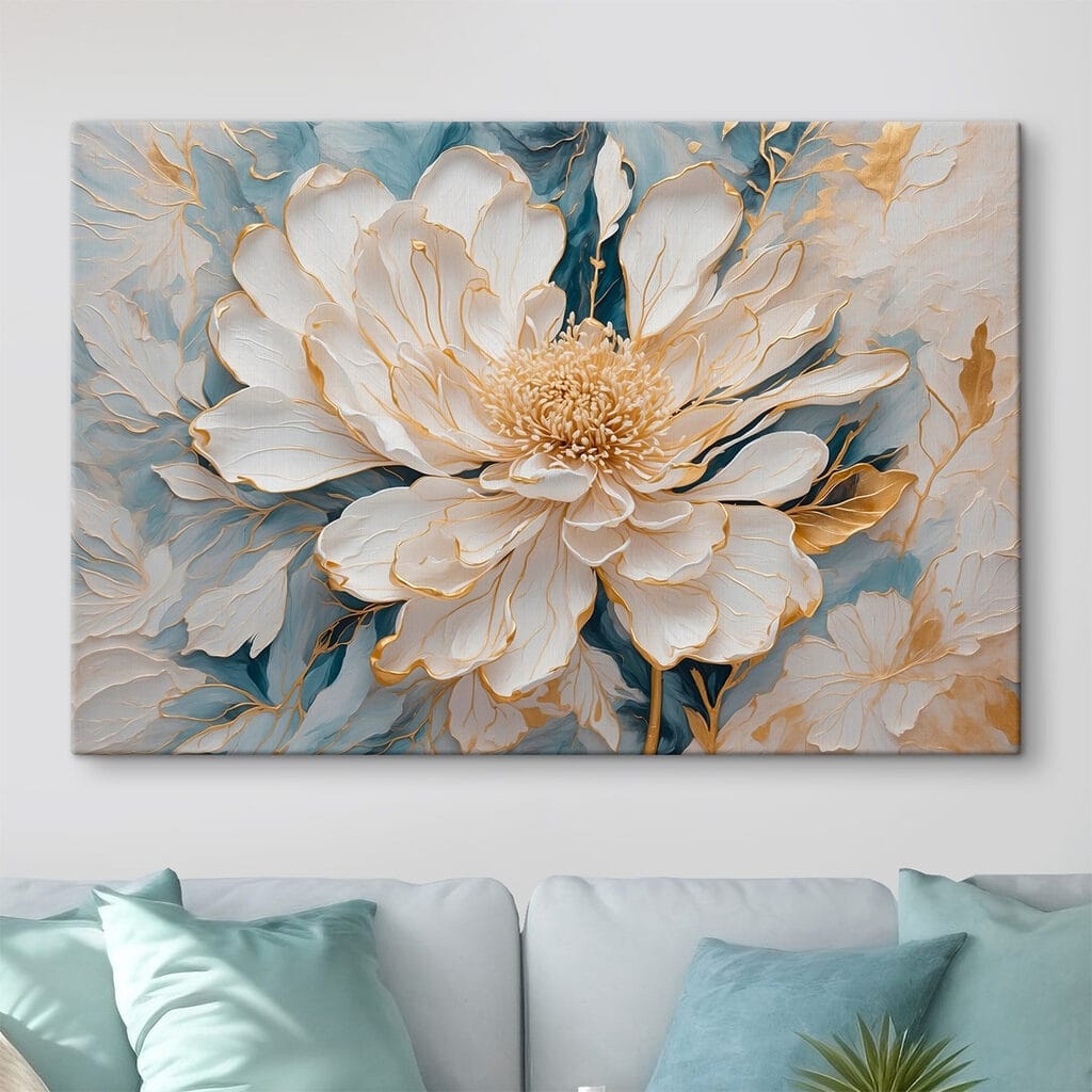 Painting of a white flower