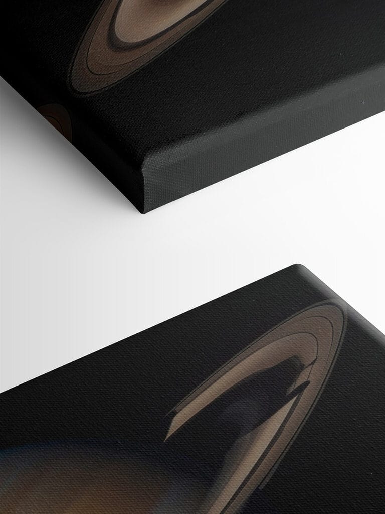 Planet with rings around it