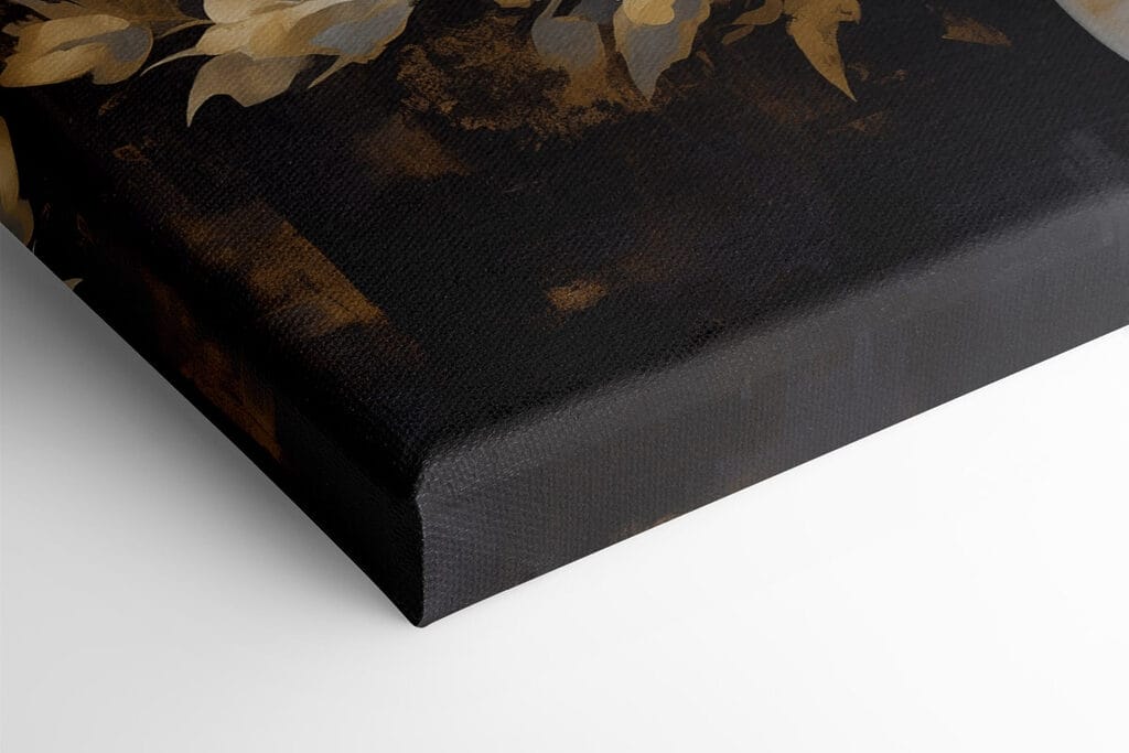 Painting of white flowers in a vase Painting of white flowers in a vase