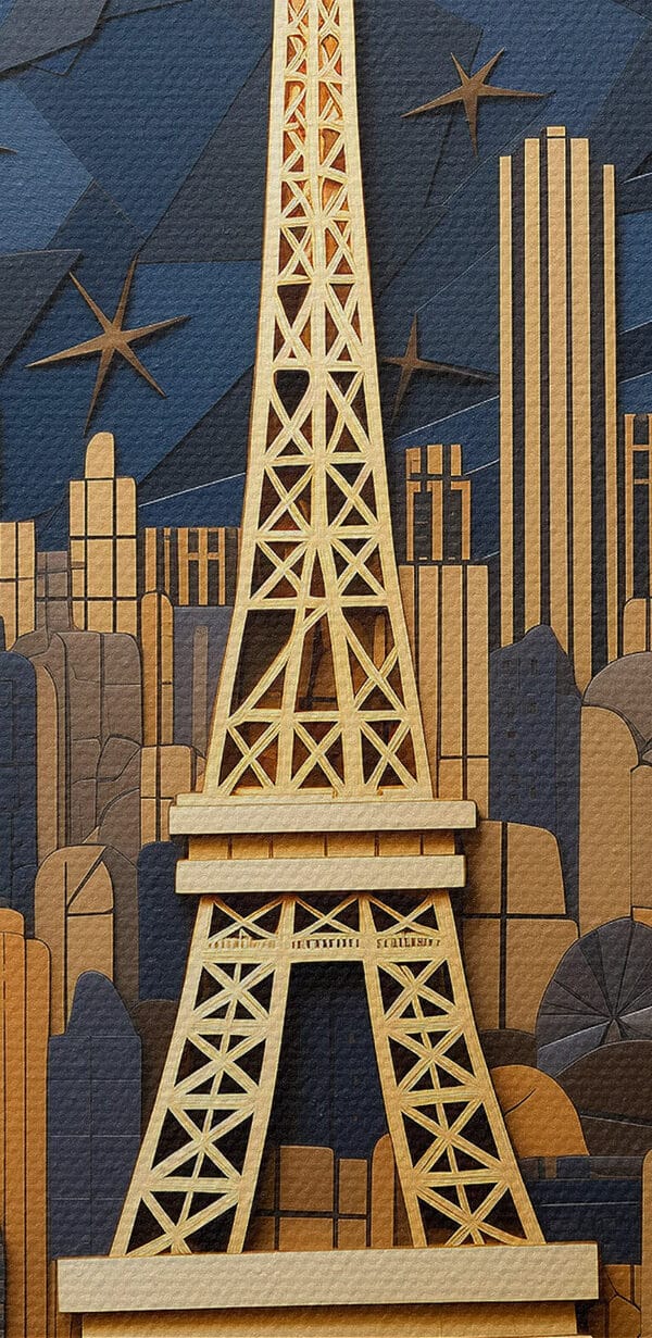 Tour Eiffel au milieu d'un paysage urbain Tour Eiffel au milieu d'un paysage urbain