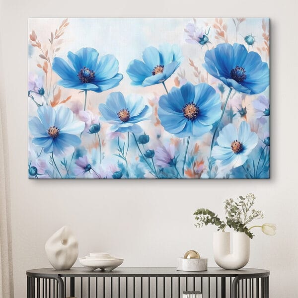 Groupe de fleurs bleues Groupe de fleurs bleues