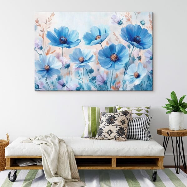 Groupe de fleurs bleues Groupe de fleurs bleues