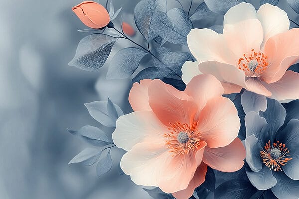 Fleurs délicates dans des teintes douces. Fleurs délicates dans des teintes douces.
