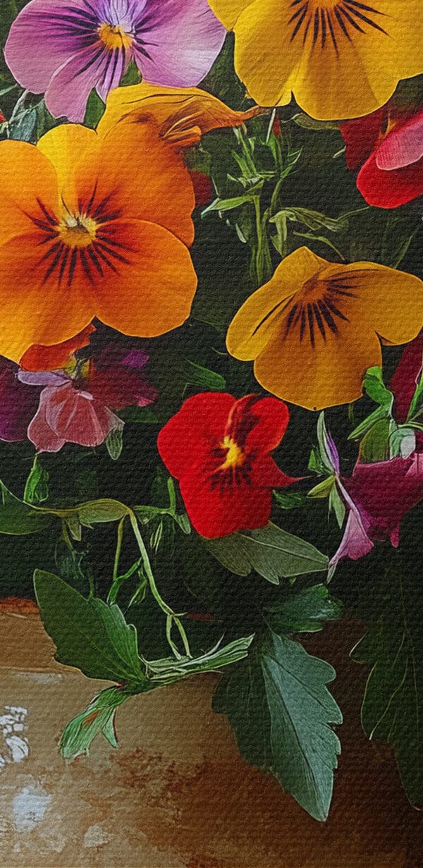 Vase avec fleurs colorées Vase avec fleurs colorées