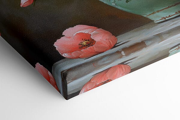 Peinture de fleurs roses dans un vase Peinture de fleurs roses dans un vase