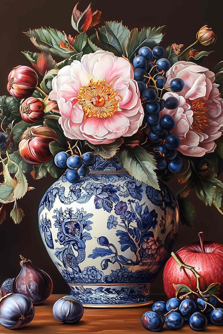 Peinture de fleurs dans un vase Peinture de fleurs dans un vase