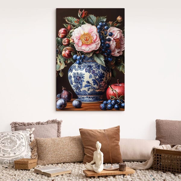 Peinture de fleurs dans un vase Peinture de fleurs dans un vase