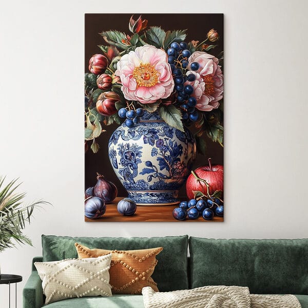 Peinture de fleurs dans un vase Peinture de fleurs dans un vase