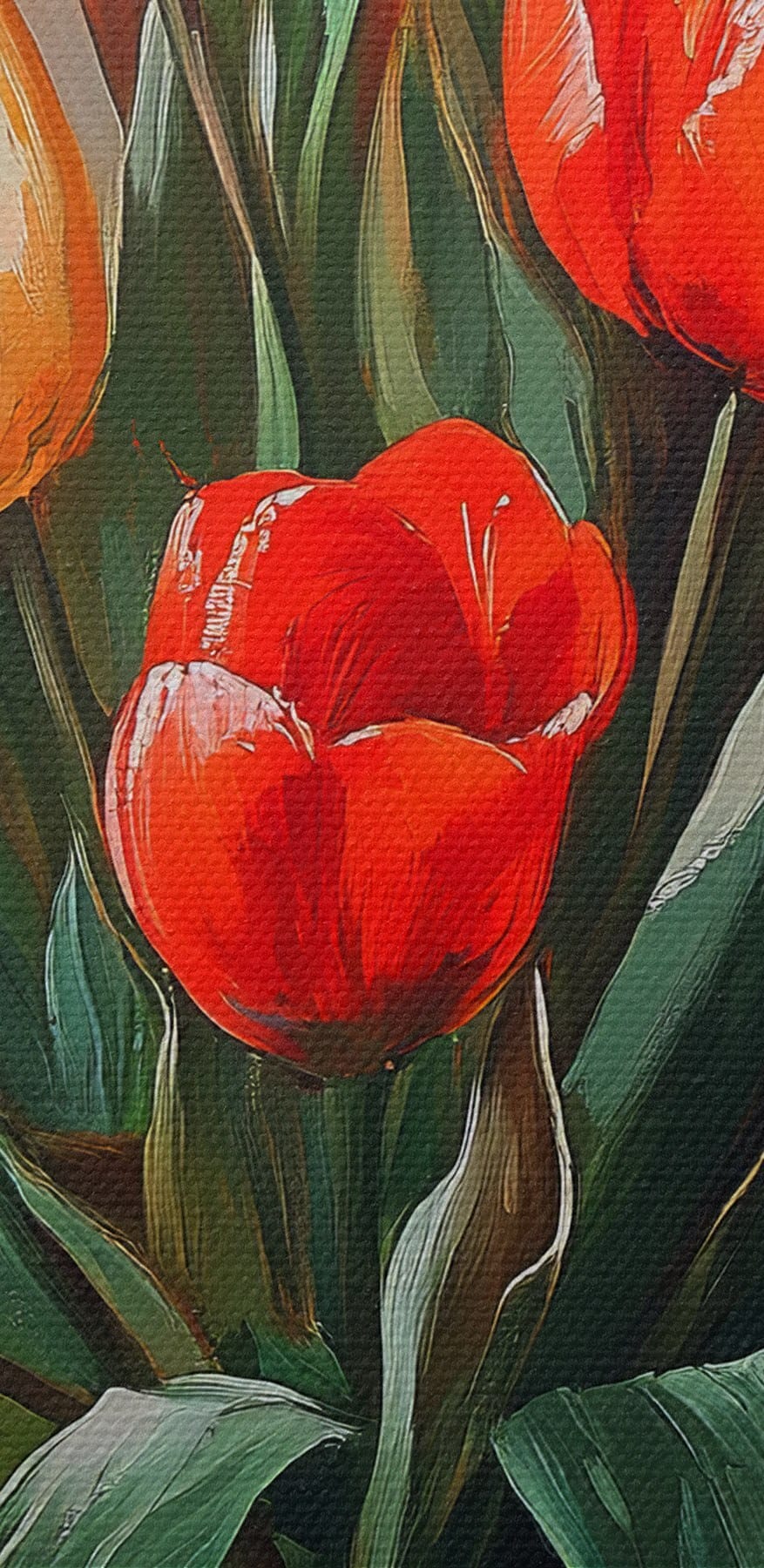 Peinture de fleurs dans un vase