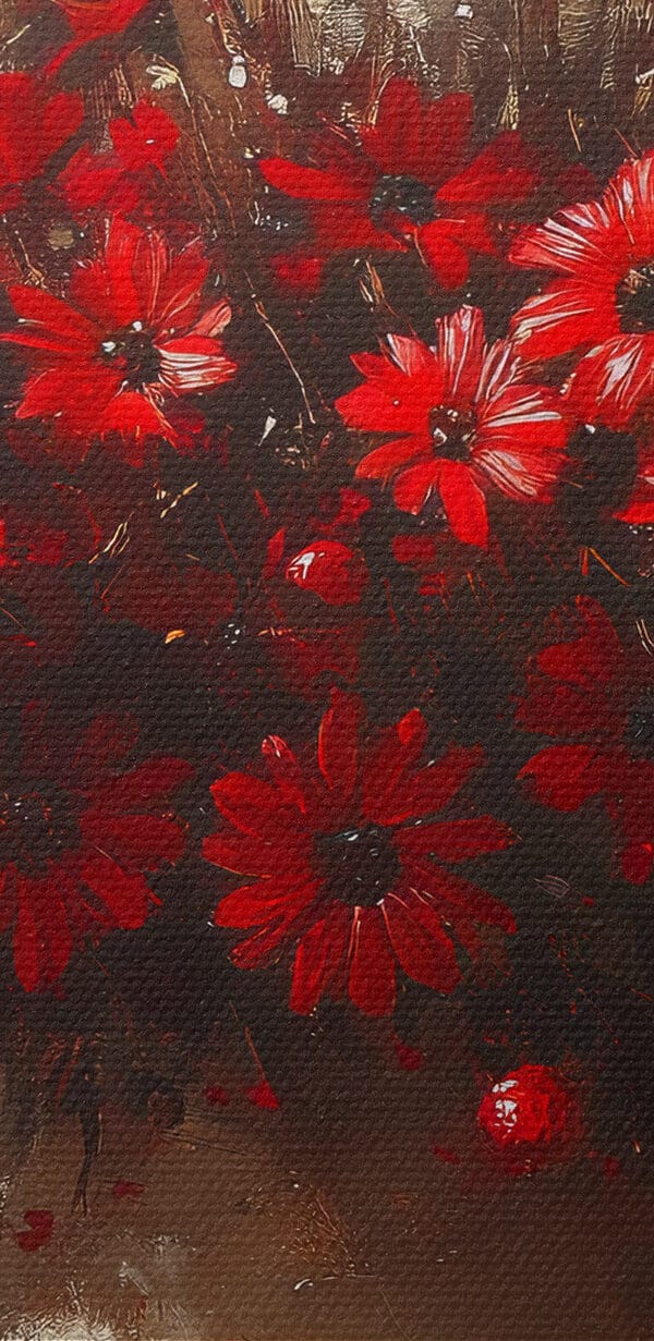 Vase avec fleurs rouges Vase avec fleurs rouges