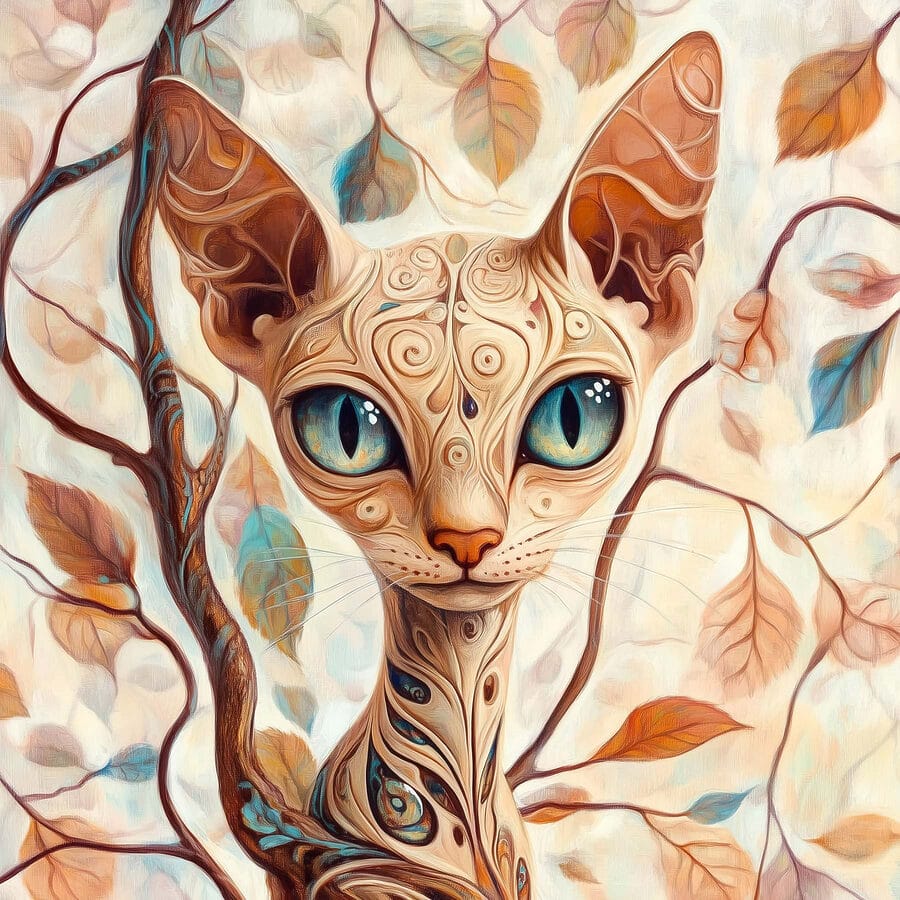 Chat avec un tatouage
