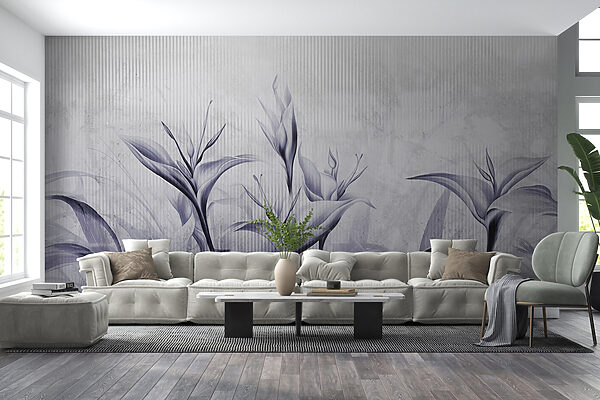 Peinture de fleurs sur un mur Peinture de fleurs sur un mur