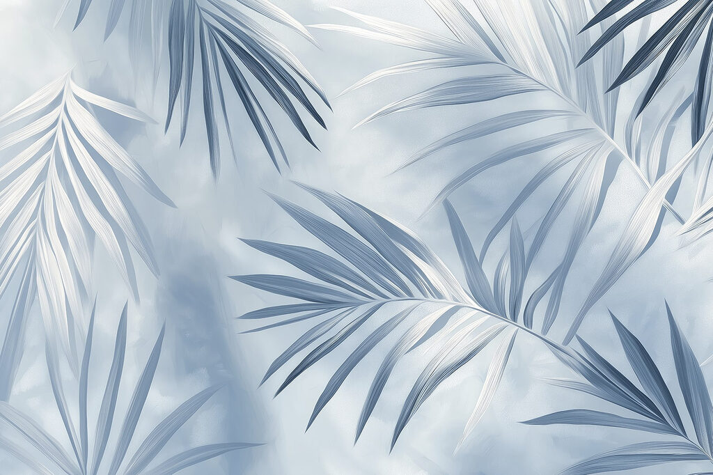 Feuilles douces dans des tons froids. Feuilles douces dans des tons froids.