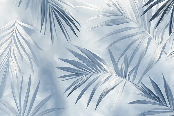 Feuilles douces dans des tons froids. Feuilles douces dans des tons froids.
