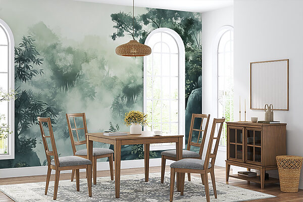Forêt brumeuse avec arbres et rochers w03149pig11r 600x400 - Forêt brumeuse avec arbres et rochers