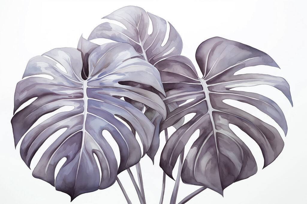 Group of leaves on a white background