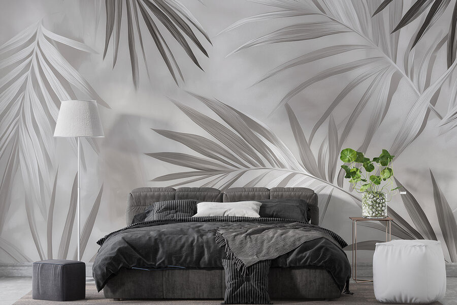 Feuilles douces sur fond de lumière tamisée