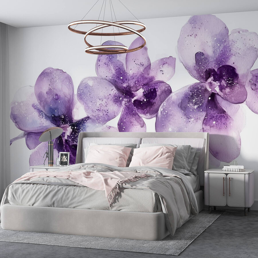 Groupe de fleurs violettes