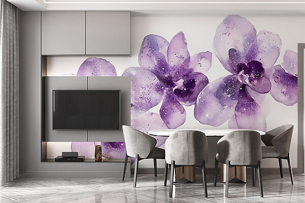 Groupe de fleurs violettes Groupe de fleurs violettes