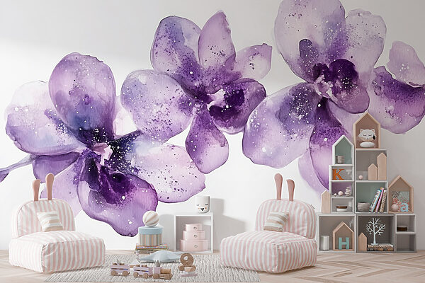 Groupe de fleurs violettes Groupe de fleurs violettes