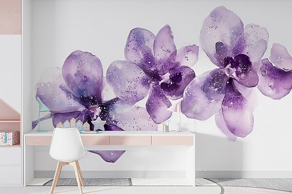 Groupe de fleurs violettes Groupe de fleurs violettes