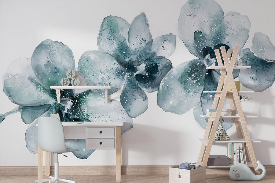 Groupe de fleurs sur fond blanc